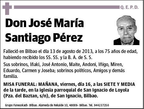 SANTIAGO PEREZ,JOSE MARIA