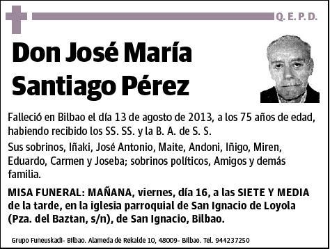 SANTIAGO PEREZ,JOSE MARIA