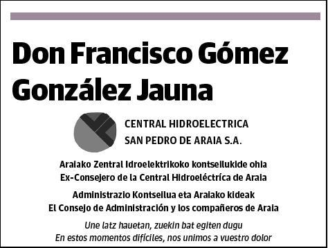 GOMEZ GONZALEZ,FRANCISCO