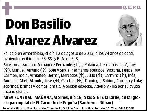 ALVAREZ ALVAREZ,BASILIO