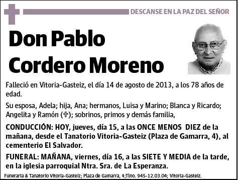 CORDERO MORENO,PABLO