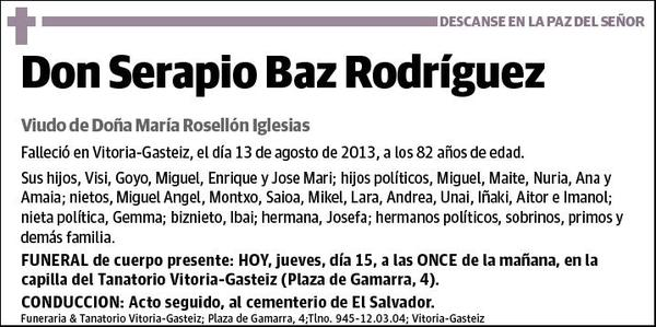 BAZ RODRIGUEZ,SERAPIO