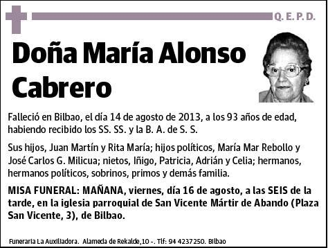 ALONSO CABRERO,MARIA