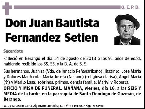 FERNANDEZ SETIEN,JUAN BAUTISTA