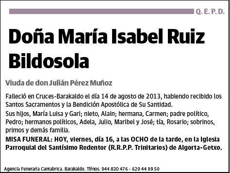 RUIZ BILDOSOLA,MARIA ISABEL