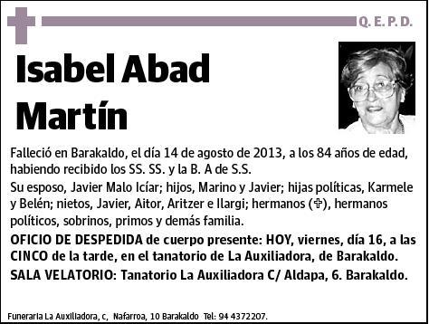 ABAD MARTIN,ISABEL