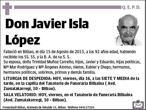 ISLA LOPEZ,JAVIER