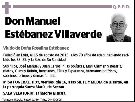 ESTEBANEZ VILLAVERDE,MANUEL