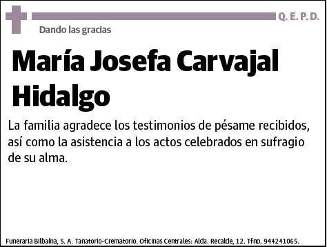 CARVAJAL HIDALGO,MARIA JOSEFA