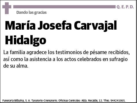 CARVAJAL HIDALGO,MARIA JOSEFA