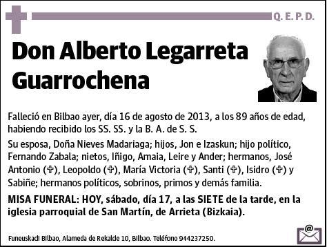 LEGARRETA GUARROCHENA,ALBERTO