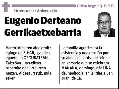 DERTEANO GERRIKAETXEBARRIA,EUGENIO