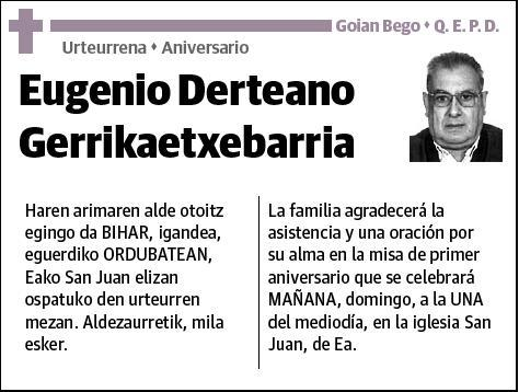 DERTEANO GERRIKAETXEBARRIA,EUGENIO