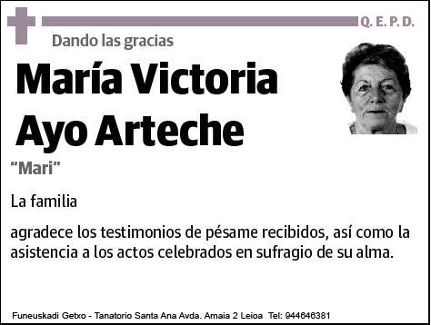 AYO ARTECHE,MARIA VICTORIA