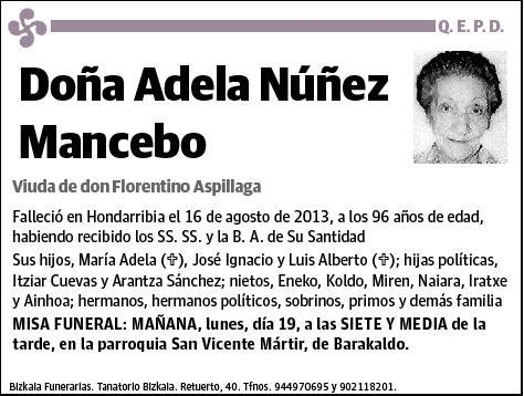 NUÑEZ MANCEBO,ADELA