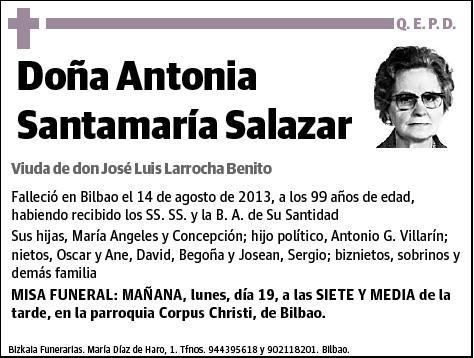 SANTAMARIA SALAZAR,ANTONIA