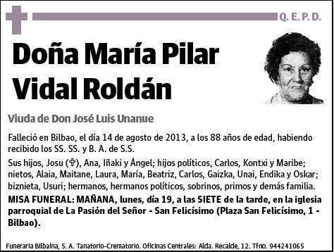 VIDAL ROLDAN,MARIA PILAR