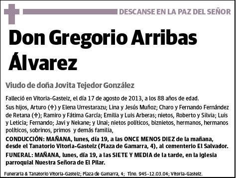 ARRIBAS ALVAREZ,GREGORIO