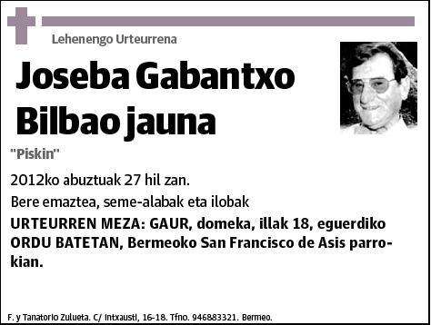 GABANTXO BILBAO,JOSEBA