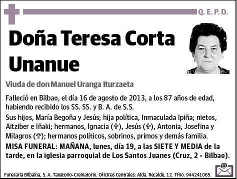 CORTA UNANUE,TERESA