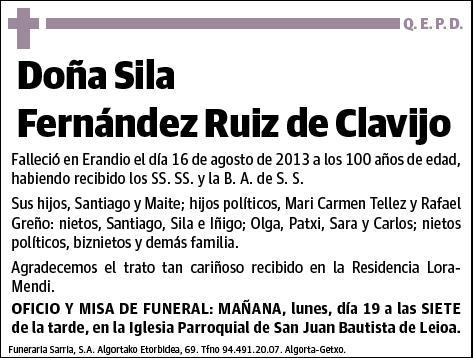 FERNANDEZ RUIZ DE CLAVIJO,SILA