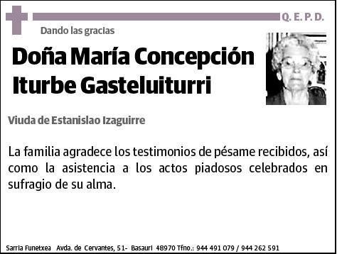 ITURBE GASTELUITURRI,MARIA CONCEOCION