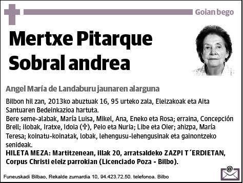 PITARQUE SOBRAL,MERTXE