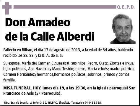 DE LA CALLE ALBERDI,AMADEO