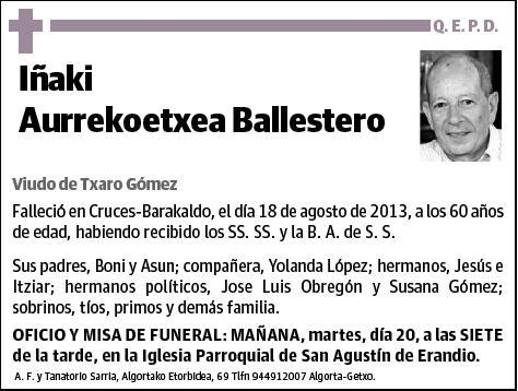 AURREKOETXEA BALLESTERO,IÑAKI