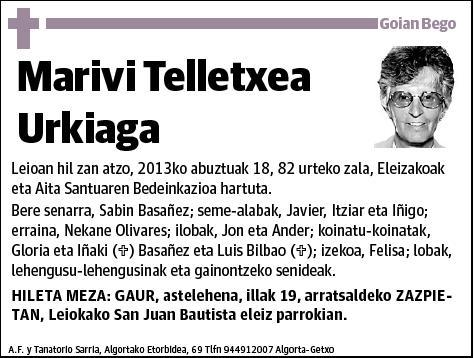 TELLETXEA URKIAGA,MARIVI