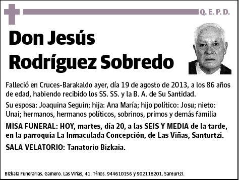 RODRIGUEZ SOBREDO,JESUS