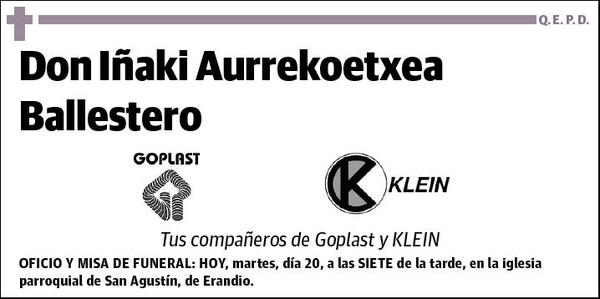 AURREKOETXEA BALLESTERO,IÑAKI