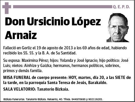 LOPEZ ARNAIZ,URSICINIO