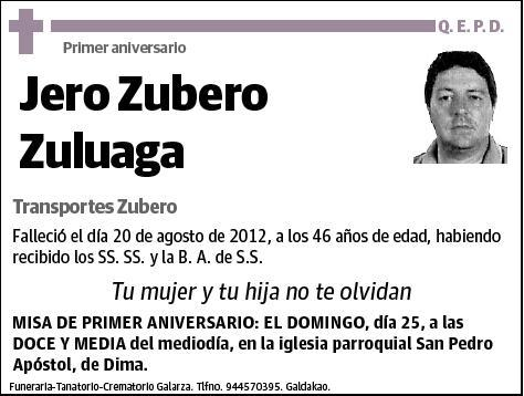 ZUBERO ZULUAGA,JERO