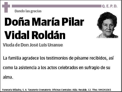 VIDAL ROLDAN,MARIA PILAR