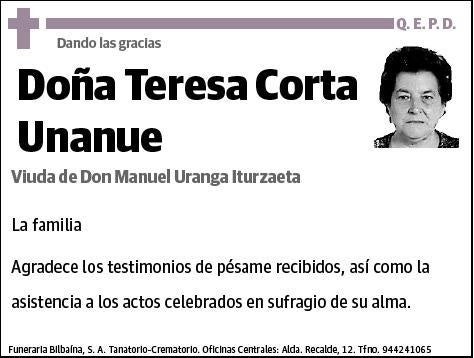 CORTA UNANUE,TERESA