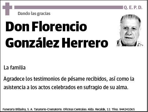 GONZALEZ HERRERO,FLORENCIO