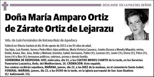 ORTIZ DE ZÁRATE,MARÍA AMPARO