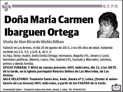 IBARGUEN ORTEGA,MARIA CARMEN