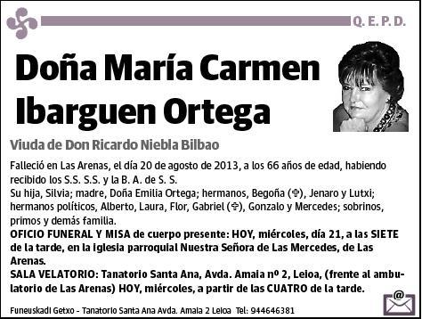 IBARGUEN ORTEGA,MARIA CARMEN