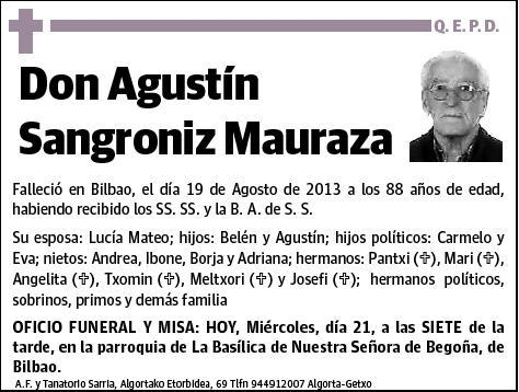 SANGRONIZ MAURAZA,AGUSTIN