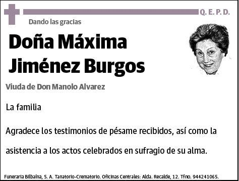 JIMENEZ BURGOS,MAXIMA