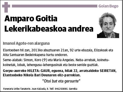 GOITIA LEKERIKABEASKOA,AMPARO