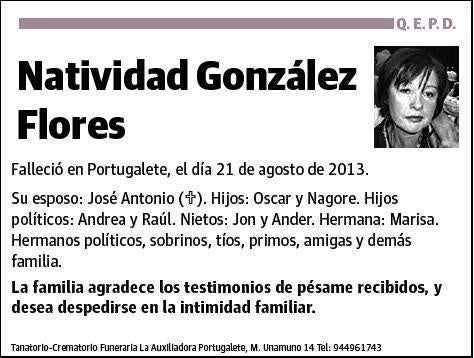 GONZALEZ FLORES,NATIVIDAD