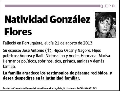 GONZALEZ FLORES,NATIVIDAD