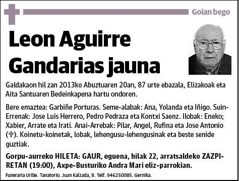 AGUIRRE GANDARIAS,LEON