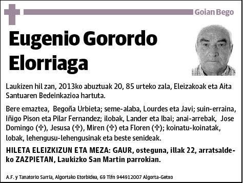 GORORDO ELORRIAGA,EUGENIO