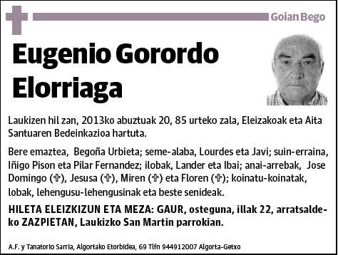 GORORDO ELORRIAGA,EUGENIO