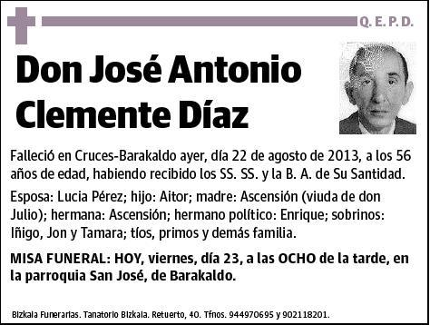 CLEMENTE DIAZ,JOSE ANTONIO