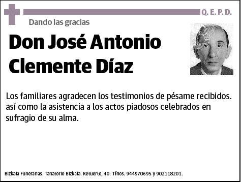 CLEMENTE DIAZ,JOSE ANTONIO